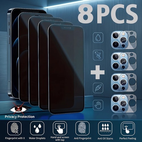 8pcs privacy tempered - tempered, glass
